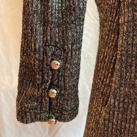 LAST DAY! White House Black Market Cowl Neck Silver Sweater - Picture 4 of 6